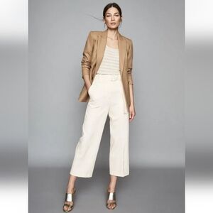 REISS Emily Cropped Belted Trousers US 0